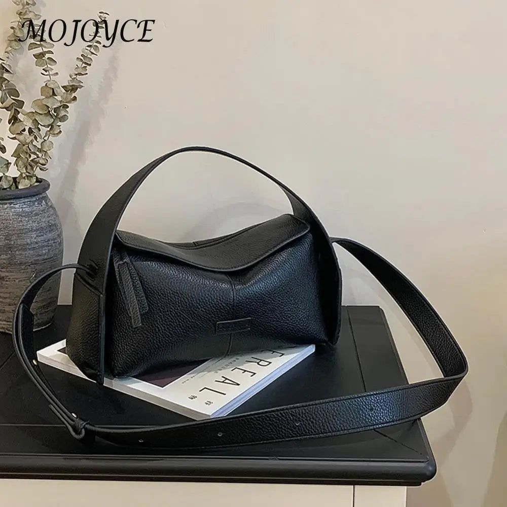 Shoulder Bags for Women PU Leather Horizontal Niche Crossbody Bag Solid Color Fashion Trend Shoulder Bags Commuting Handbag