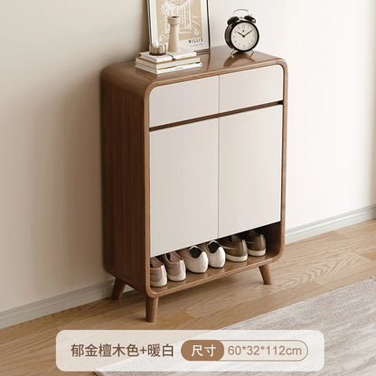 Wood Drawer Shoe Cabinet Adjustable Vertical Modern Storage Shoe Rack Home Organization Schuhe Schrank Hallway Furniture