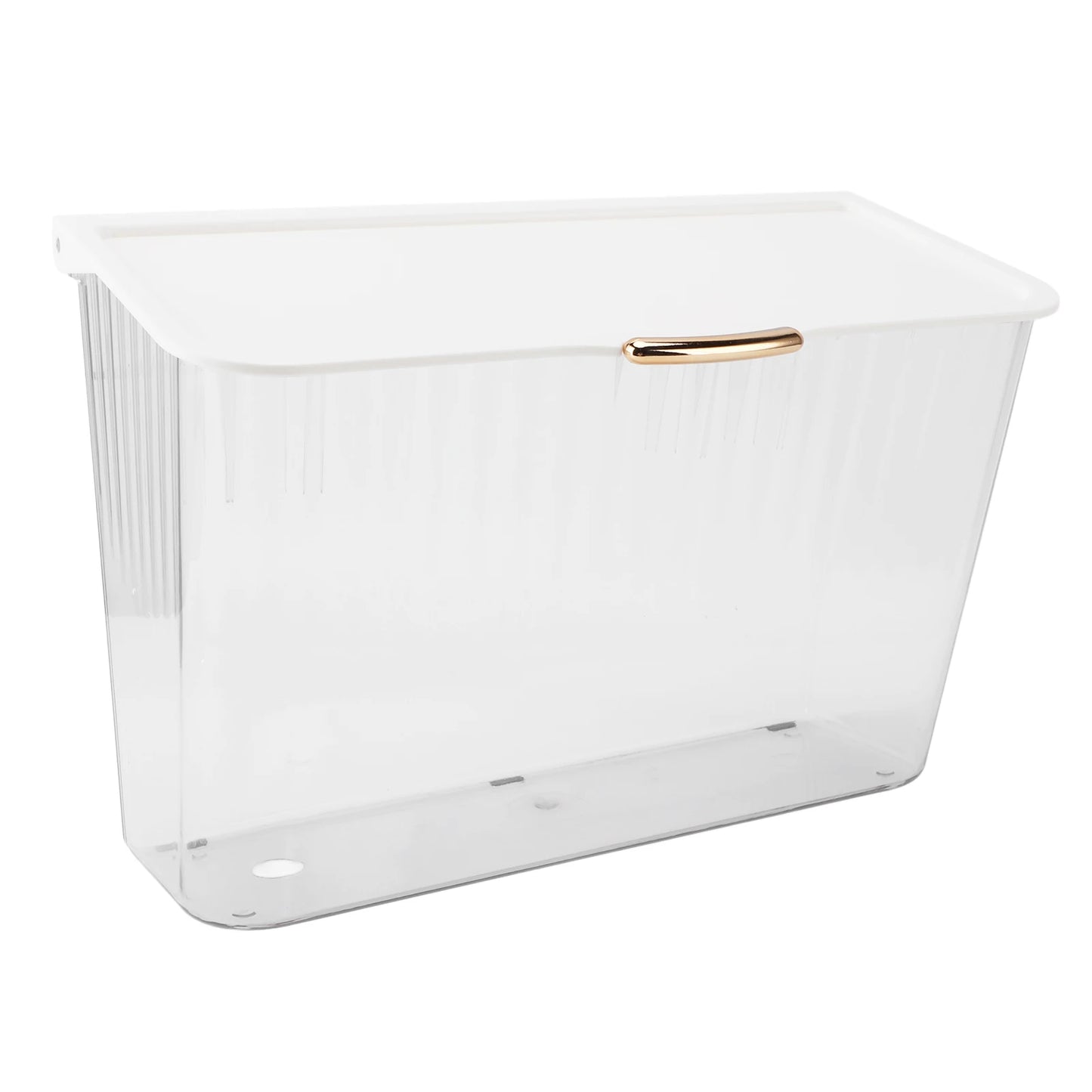 Transparent household clothing storage basket 4L bathroom perforation-free non-trace wall hanging dirty clothes socks dust-proof