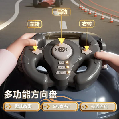 New Children's Steering Wheel Driving Toys Dodge Vehicle Electronic Simulation Racing Adventure Game Console Kid Toys Cool Gifts