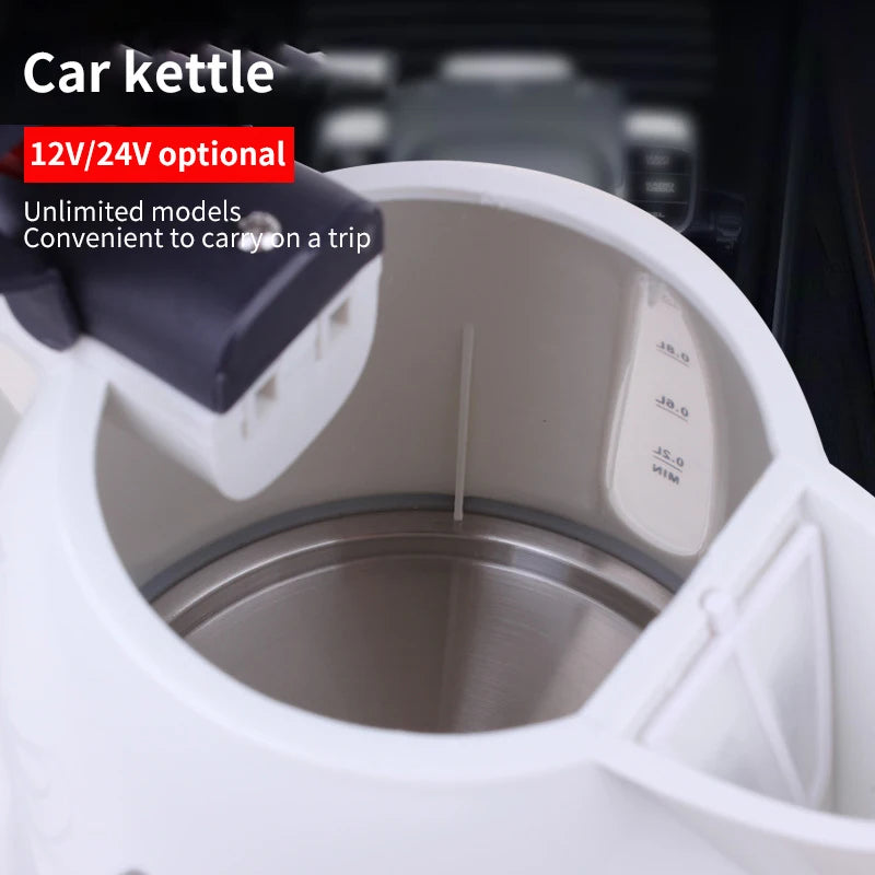 Portable car kettle wholesale car big truck 12v24v electric kettle cigarette lighter make tea boiling cup 1000ML