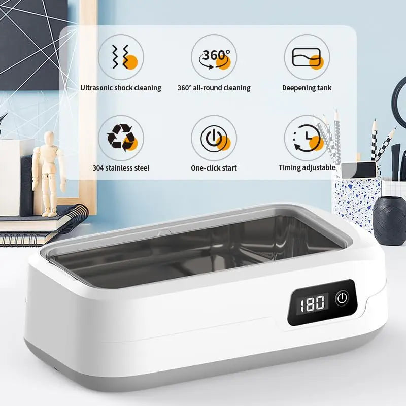 New Cross-Border Ultrasonic Cleaning Machine for Home Use: Small Size, Ideal for Cleaning Glasses, Jewelry, Dentures