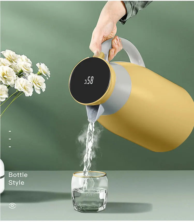 Xiaomi 2L Coffee Thermos Household Digital Display Glass Liner Vacuum Flasks Large Capacity Water Bottle Kitchen Thermal Kettle