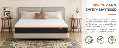 20CM Gel Memory Foam Mattress for Cool Sleep & Pressure Relief - Firm Mattress