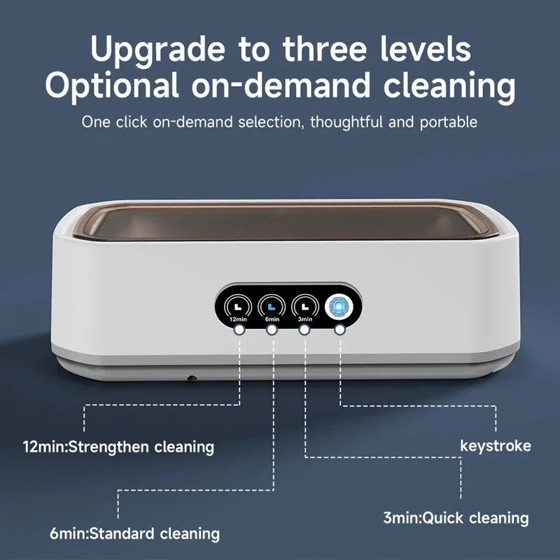 Xiaomi Ultrasonic Cleaning Machine 50,000Hz Glasses Cleaning Machine 650ML Large Capacity Jewelry Braces Professional Cleaner