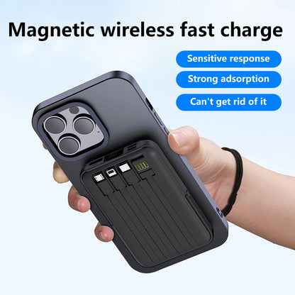 Wireless Power Bank Magnetic 10000mAh Portable Charging External Battery For iPhone 16 15 14 13