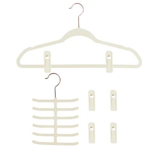 Premium Velvet Clothes Hangers Heavy Duty 100 Pack Non Slip Space Saving with 12 Finger Clips 2 Tie Rack for Men and Women