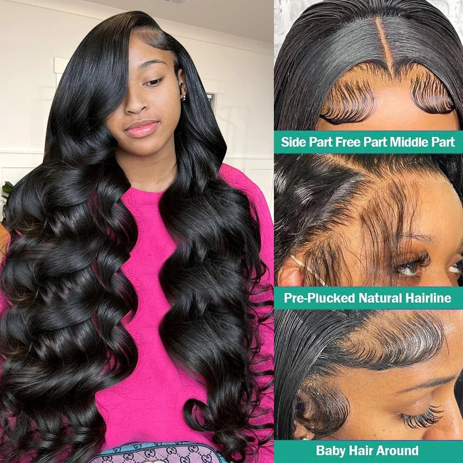 32 Inch Body Wave 13x6 Hd Lace Frontal Wig Human Hair 13x4 Hd Pre Plucked Lace Wigs For Women Brazilian 360 Lace Front Hair Wigs