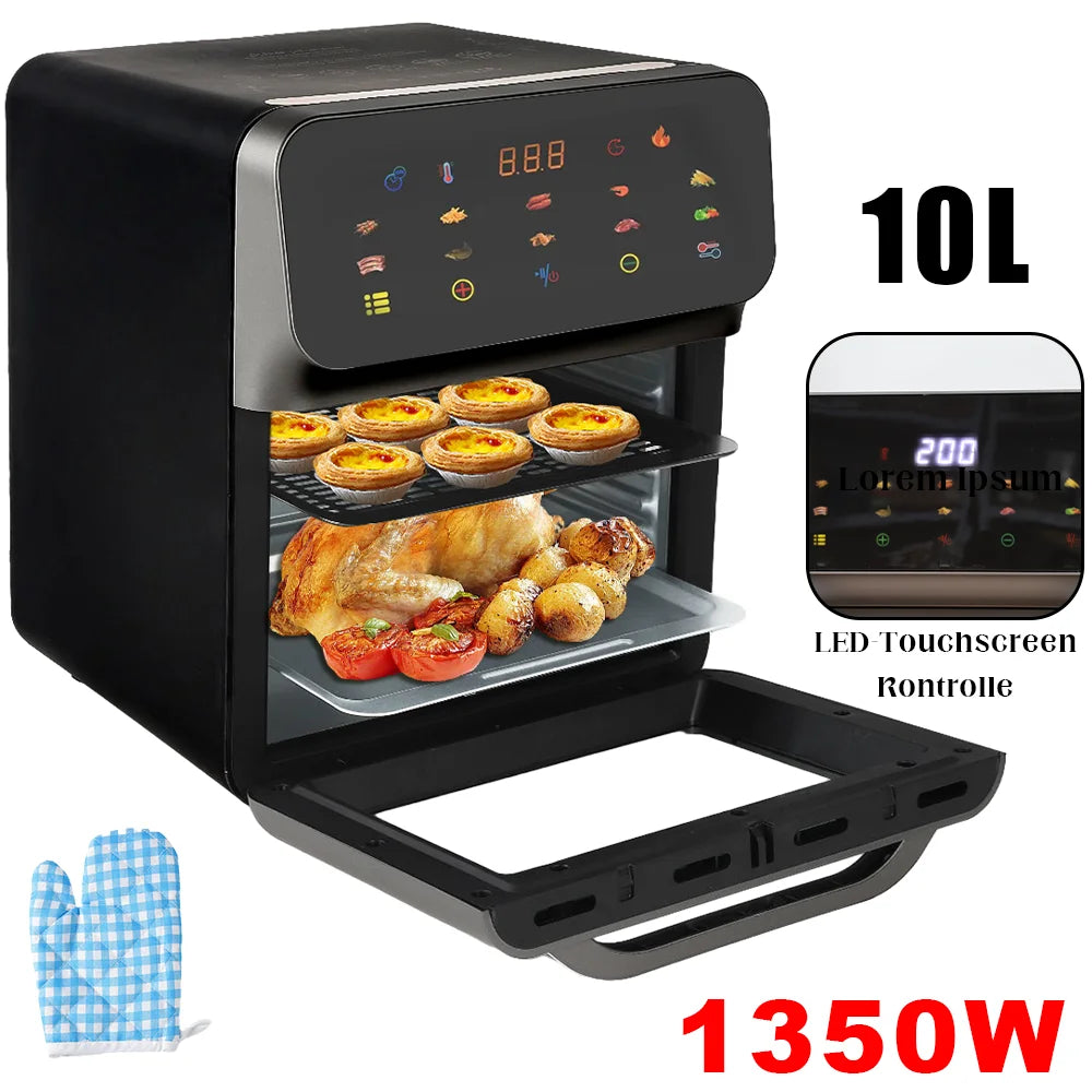 2400W 9L/1700W 12L/1350W 10L Hot Air Fryer Multi-function air fryer Automatic Programmes with LED Touch Screen timable air fryer