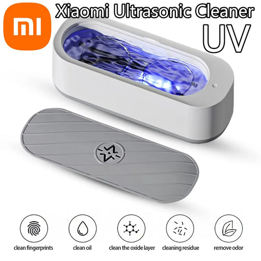 Xiaomi Ultrasonic Cleaning Machine USB Rechargeable High Frequency Vibration Wash Cleaner Jewelry Glasses 360Degree UV Cleaner