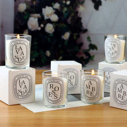 1pc 50g Romantic Transparent Scented Candles Light Gift Scented Aromatic Candles Guest Gift Candles Wedding Candles Candle Jar