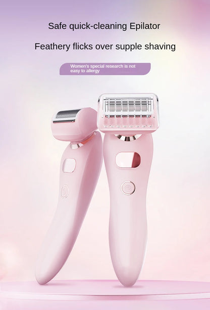 2 in 1 Waterproof Double Head Female Electric Epilator Body Hair Trimmer Kit Hair Removal Lady Shaver for Women