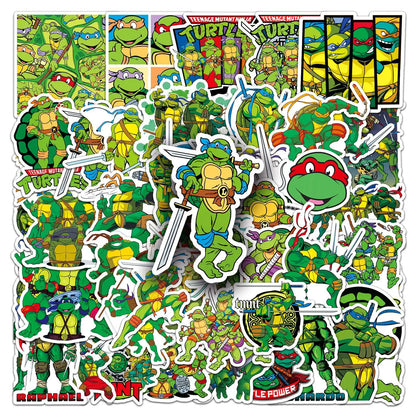 New 50PCS Ninja Turtles TMNT Anime Stickers Kawaii Cartoon Cute Aesthetic Decal Decoration Laptop Motorcycle Luggage Car Sticker