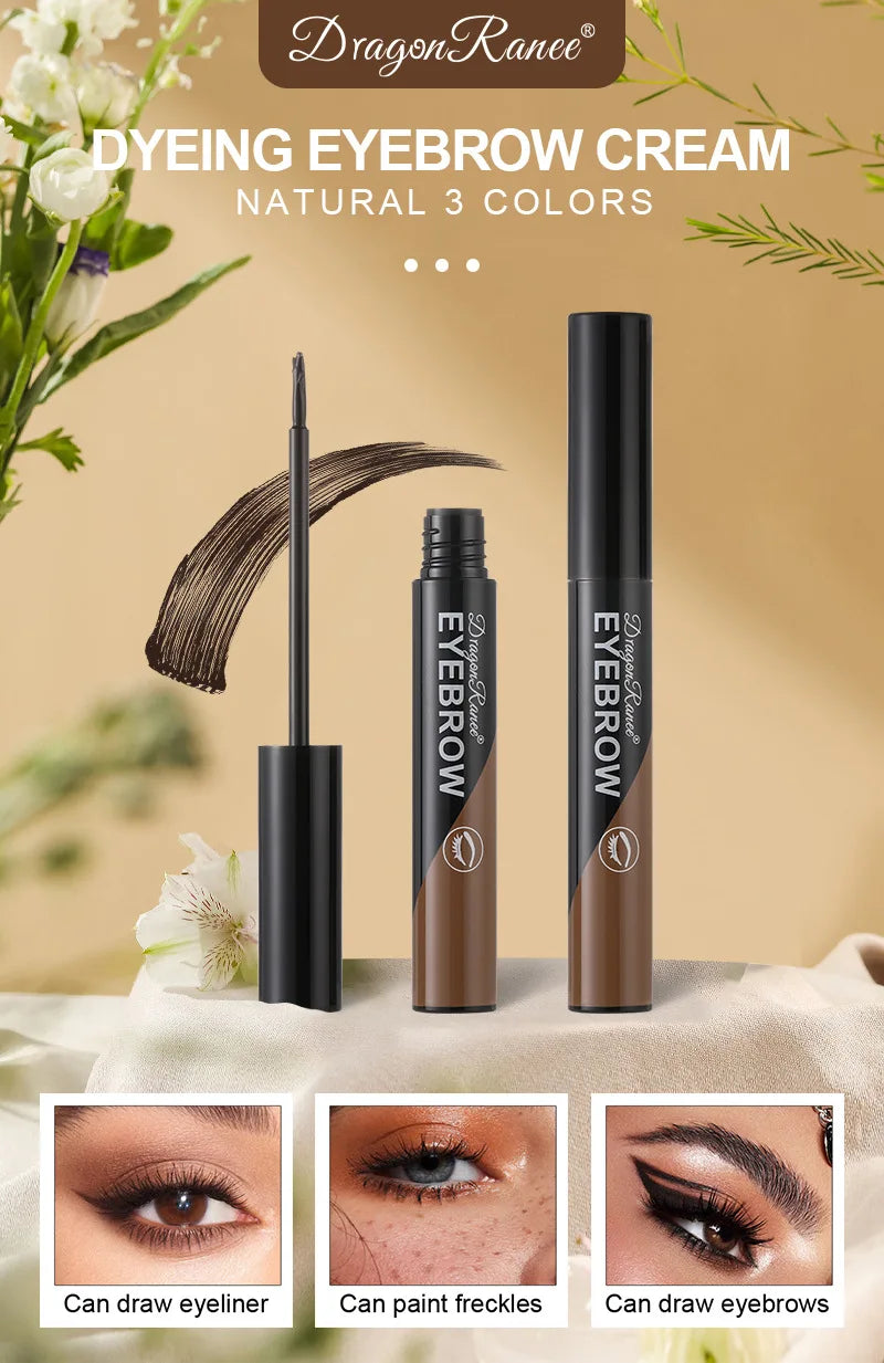 Peel-off Eyebrow Gel Natural Brow Tattoo Black Brown Tint Makeup Waterproof Lasting Eye Brow Enhancers Liquid Gel Tear Wear Easy