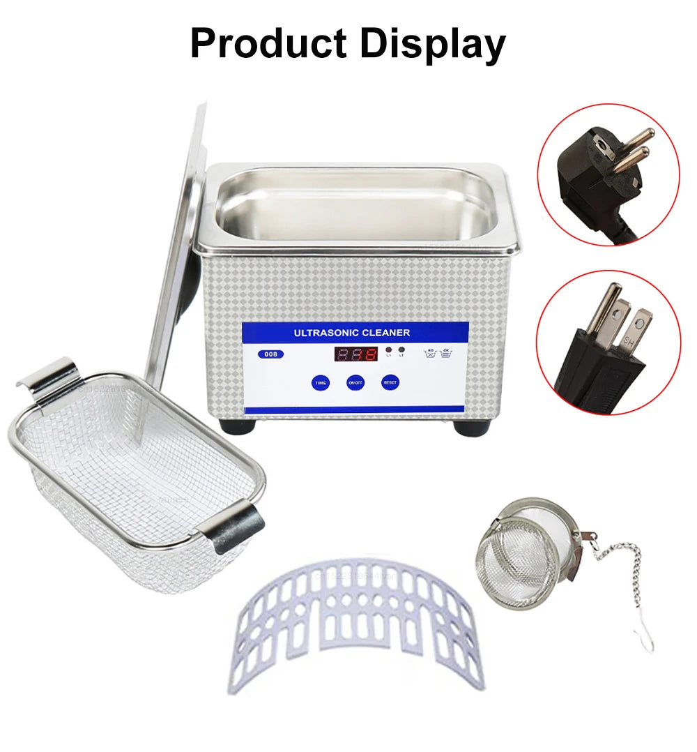 Ultrasonic Cleaner Ultrasound Glasses Jewelry Cleaner 40KHZ High Frequency Ultrasonic Washing Bath for Glasses Jewelry Cleaning