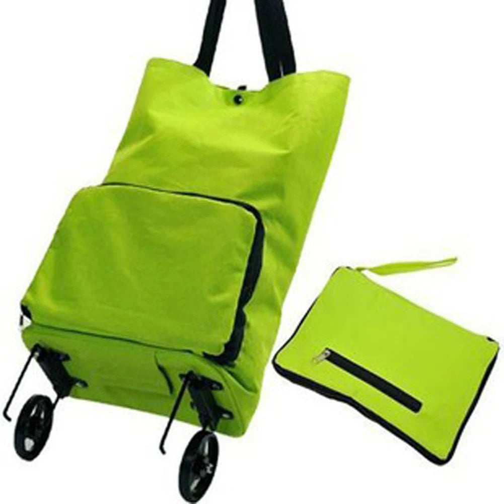 Trolley Bag Reusable Shopping Bag with Wheels Shopping Cart Carry-on Bag Upgrade Shopping Bag Folding Grocery Cart Eco-friendly