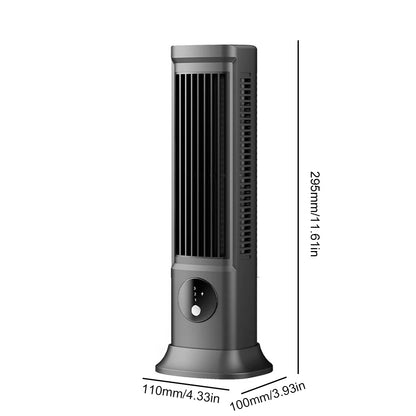 Desk Tower Fan USB Rechargeable 3 Speeds Quiet Air Cooler Tabletop Air Conditioner Vertical Horizontal Electric Fan