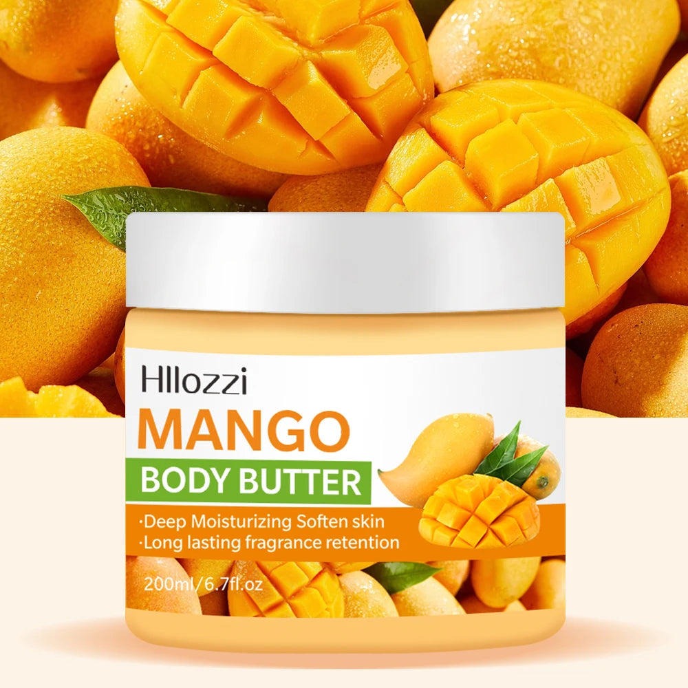 200ml Mango Body Butter Hydrating and Moisturizing Peach Fresh Light Fragrance Coconut Refreshing and Non-greasy