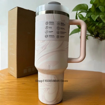 2025 new  Large Capacity 40Oz Stainless Steel Vacuum Flask - Insulated Tumbler Cup with Lids and Straws, Perfect for Travel