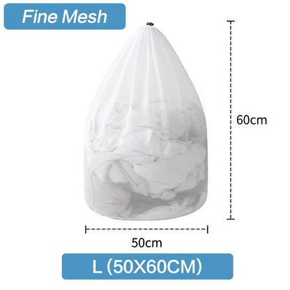 1PC Mesh Laundry Bag - Machine Washable Drawstring Design Travel Wash Bag for Blouses, Hosiery, Stockings, and Underwear