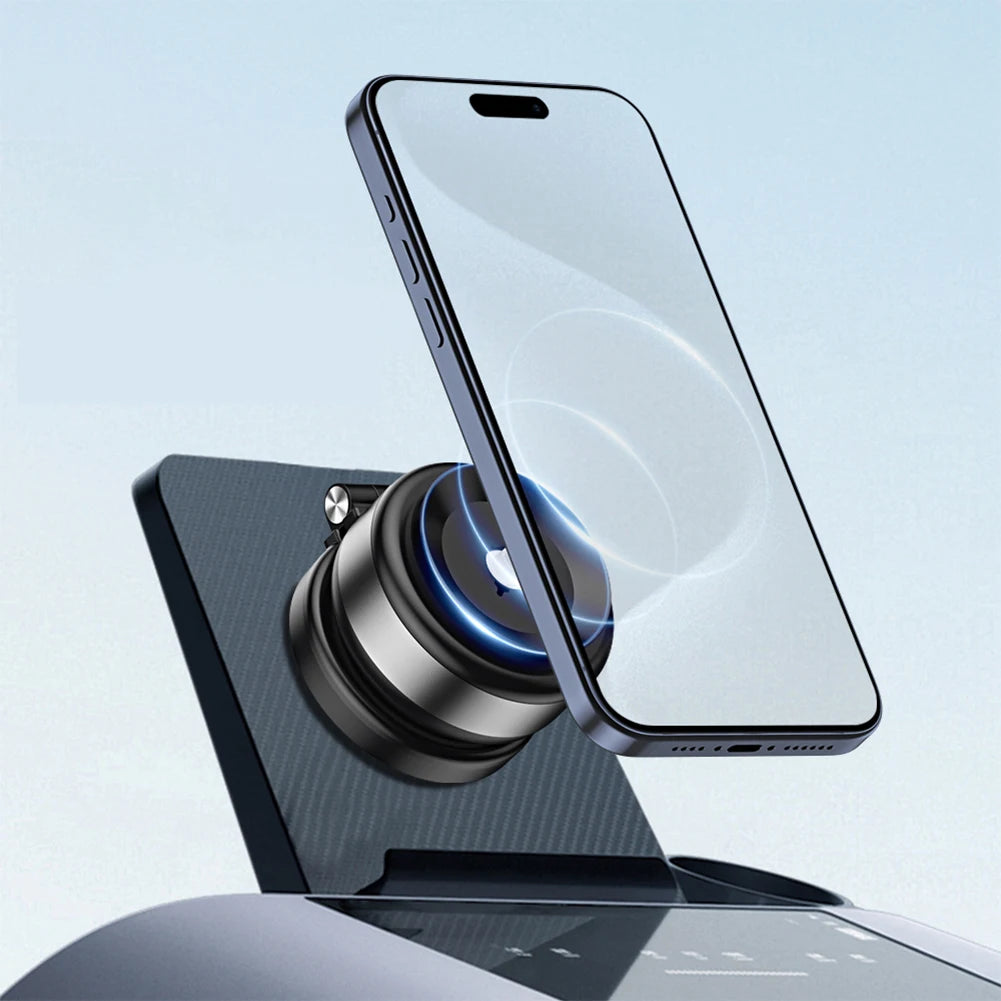 2025 New Vacuum Car Phone Holder For iPhone Samsung Xiaomi Magnetic Suction Cup Phone Mount 360° Adjustable Folding Phone Stand