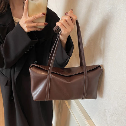 Trendy Top Handle Shoulder Bag for Women Luxury Tote Handbag Purse Y2K Clutch Hobo Bag Zipper Crossbody Bags Casual Commuter Bag