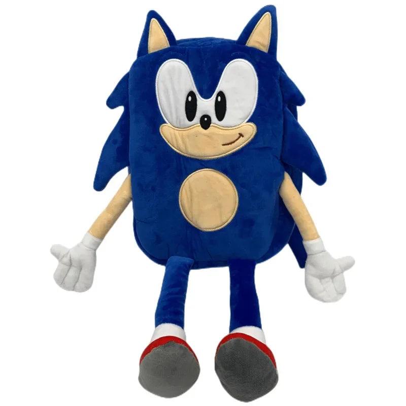 40Cm Hot Sale Super Sonic The Hedgehog Backpack Game Anime Children Plushie Travel Bag Cartoon Soft Plush Kids Schoolbag Toys