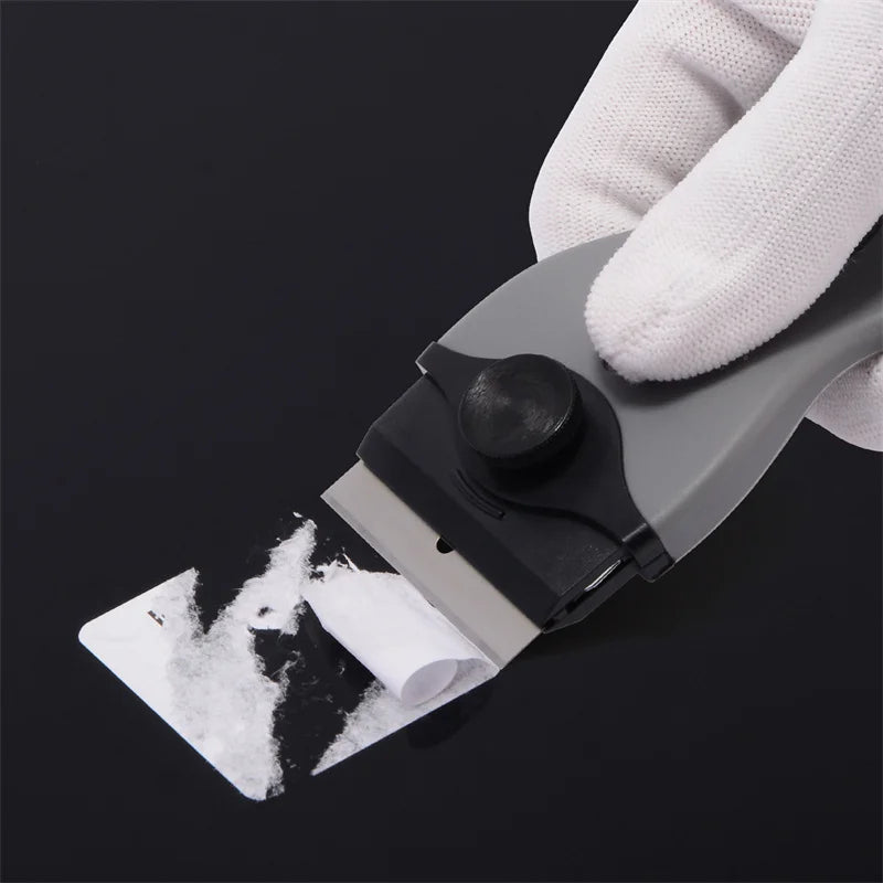 Window Glass Sticker Cleaning Razor Scraper  With Plastic Handle Blade Tool For Household Car Kitchen Wrap Glue Squeegee Remover