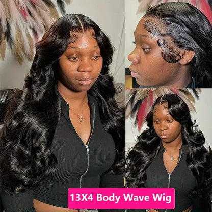 13x4 Body Wave HD Transparent Lace Front 100% Human Hair Wig 30 38 Inch 13x6 Frontal Wig Brazilian PrePlucked Remy Fast shipping