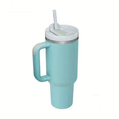 40oz Coffee Cup 1200ML High Quality Insulated Tumbler With Handle Straw Double Wall Thermal Travel Cup Perfect Gift