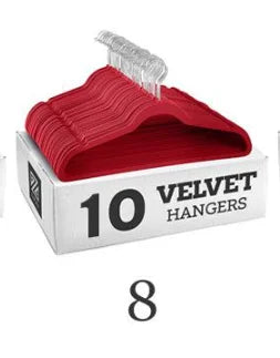 Velvet Non-Slip Hangers 10 Pack Gray Flocking Multifunctional Anti Slip Clothes Hanger Wrinkle Resistant Adult Plastic