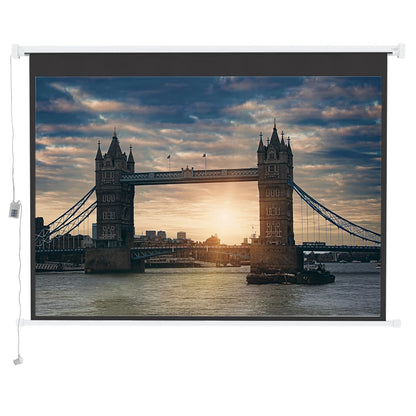 Wall/ Ceiling Mounted Electric Projector Screen for Home School Theatre Cinema 120 inch 4:3 Projection Screen