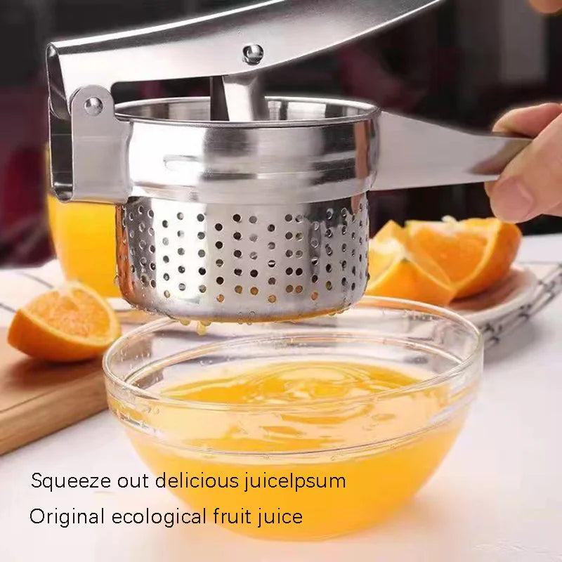 304 Stainless Steel Manual Juicer Lemon Squeezer Household Potato Masher Garlic Squeezer Vegetable Squeezer