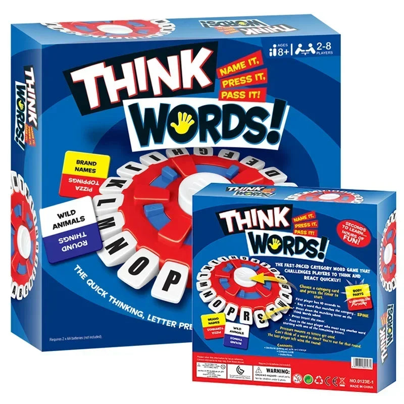 New Basta Spanish Word Game - English Tapple Games Version Quick Thinking Letter Pressing Board Game-