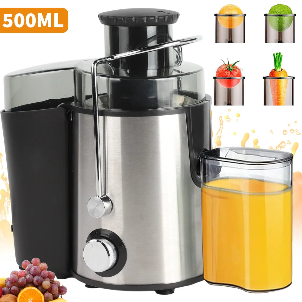 [UK Stock] Juice Extractor Centrifugal Juicer Machines Whole Fruit and Vegetable, 5cm Wide Mouth Juicer Extractor with 2 Speed