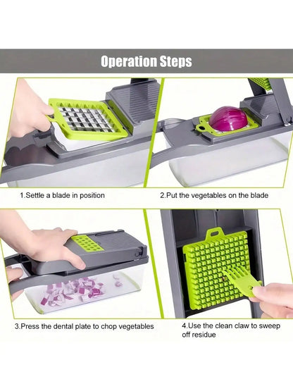 Portable Vegetable Cutter Shredder Multifunctional Slicer Potato Chopper Carrot Grater Reusable Fruit Veggie Cutting Tool