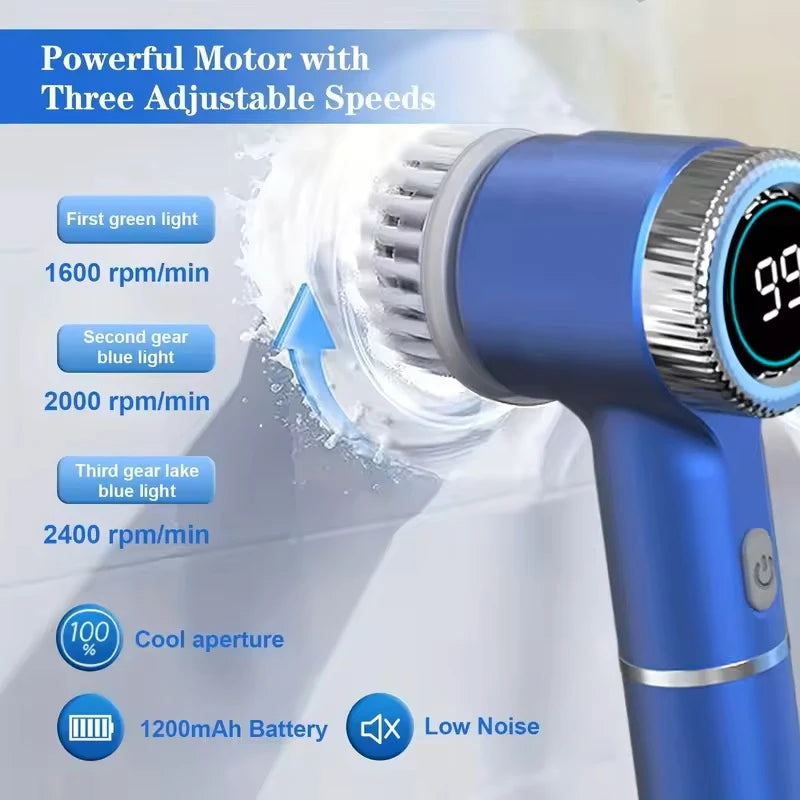 Xiaomi 6-in-1 Electric Cleaning Brush Electric Spin Cleaning Scrubber Electric Cleaning Parlour Kitchen Bathroom Cleaning Tools