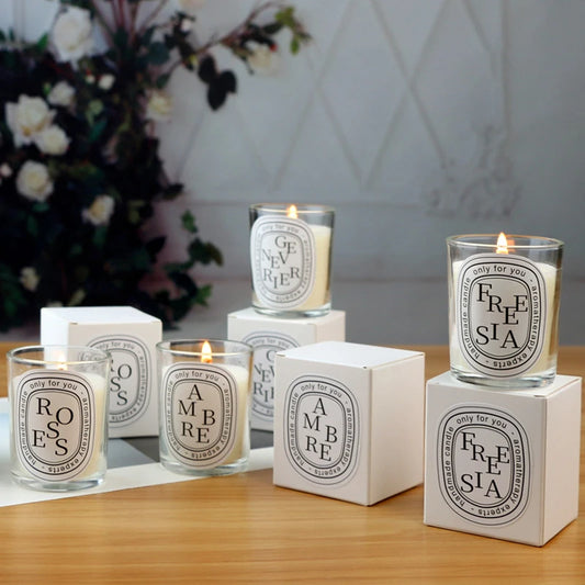 1pc 50g Romantic Transparent Scented Candles Light Gift Scented Aromatic Candles Guest Gift Candles Wedding Candles Candle Jar