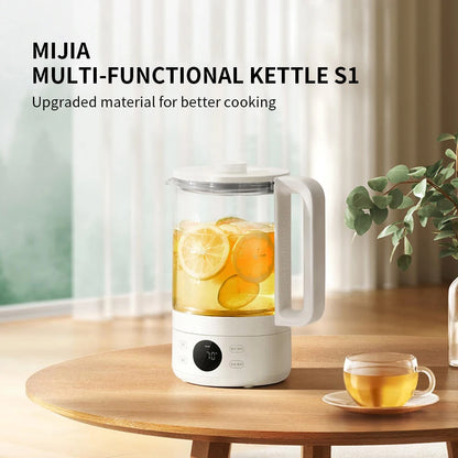 New Xiaomi Mijia Multifunctional Health Kettle S1 1.5L 1000W High Borosilicate Glass Body 316L Stainless Steel Heating Plate