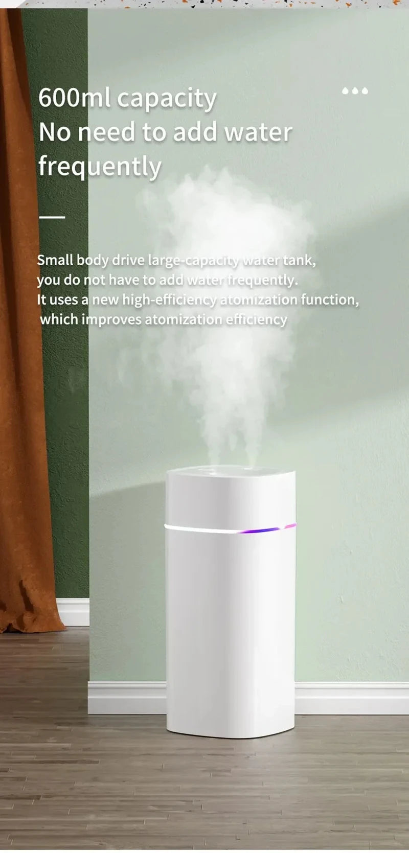 Xiaomi Air Humidifier With Dual Spout High Capacity Essential Oil Diffuser Cool Mist Maker Silent NightLight For Home Car Office