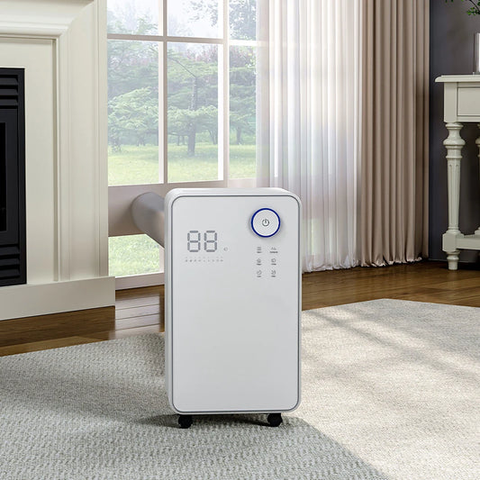 White 16L Low Noise Dehumidifier with Wheels and WiFi