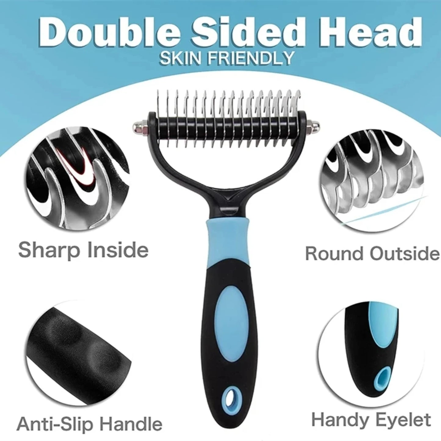 Pet Dog Hair Remover Dog Brush Stainless Steel Cat Comb Grooming and Care Hair Brush  Long Hair Curly Pets Dogs Accessories Cats