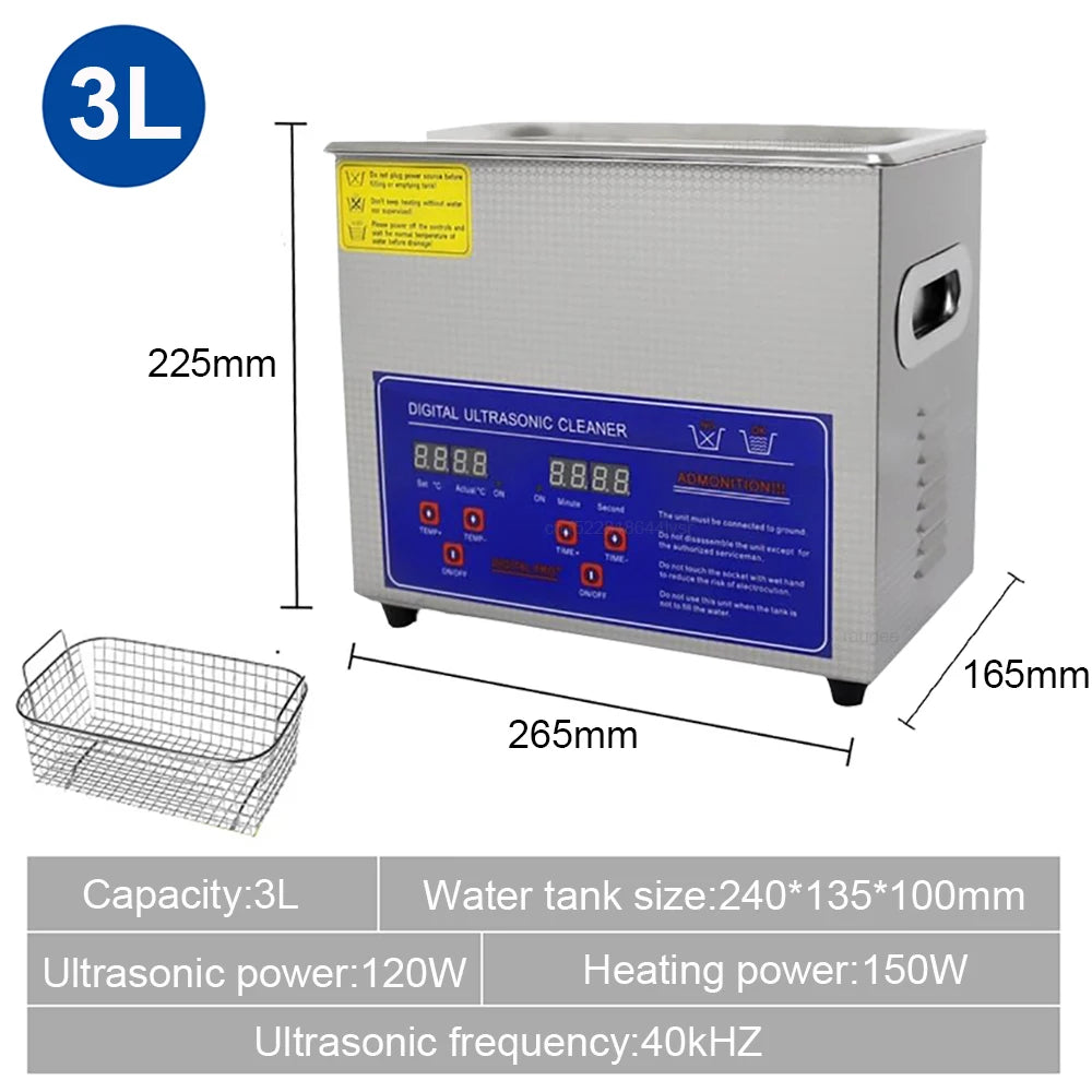 3L 6L 10L 2L Ultrasonic Cleaner Ultrasound Washing Machine Ultrasonic Heated Washing Bath Home Commercial Ultrasonic Cleaner