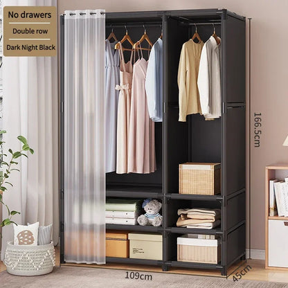 Simple Floor-Standing Wardrobes Home Large Capacity Durable Clothes Cabinet Dustproof And Economical Wardrobe Bedroom Furniture