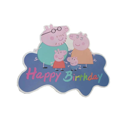 Peppa Pig Birthday Party Decoration Banner Cartoon George Page Balloons Paper Plates Disposable Tableware Decor Background