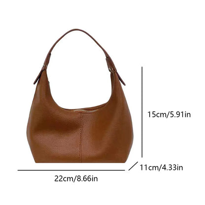 Women's Shoulder Bag 2024 Fashion Retro PU Vegan Leather Chic Small Tote Handbag Purses Luxury Design Ladies Shoulder Hand Bag