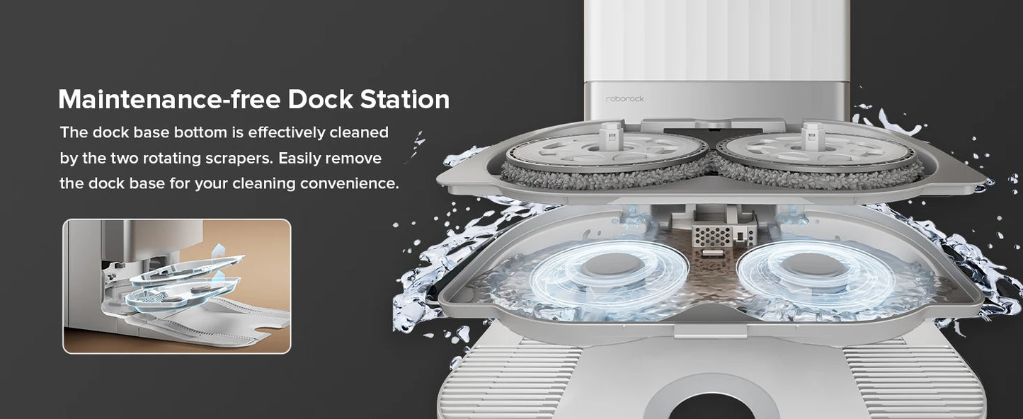 roborock Qrevo Master Robot Vacuum and Mop Combo, 10,000Pa Suction, FlexiArm Design Side Brush & Mop, Auto Mop Washing & Drying