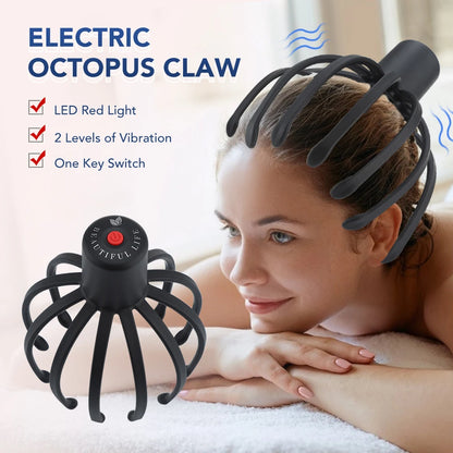 Electric Octopus Claw Scalp Massager Anti-stress Relief Headache Stimulation Vibration Head Massager Scratcher