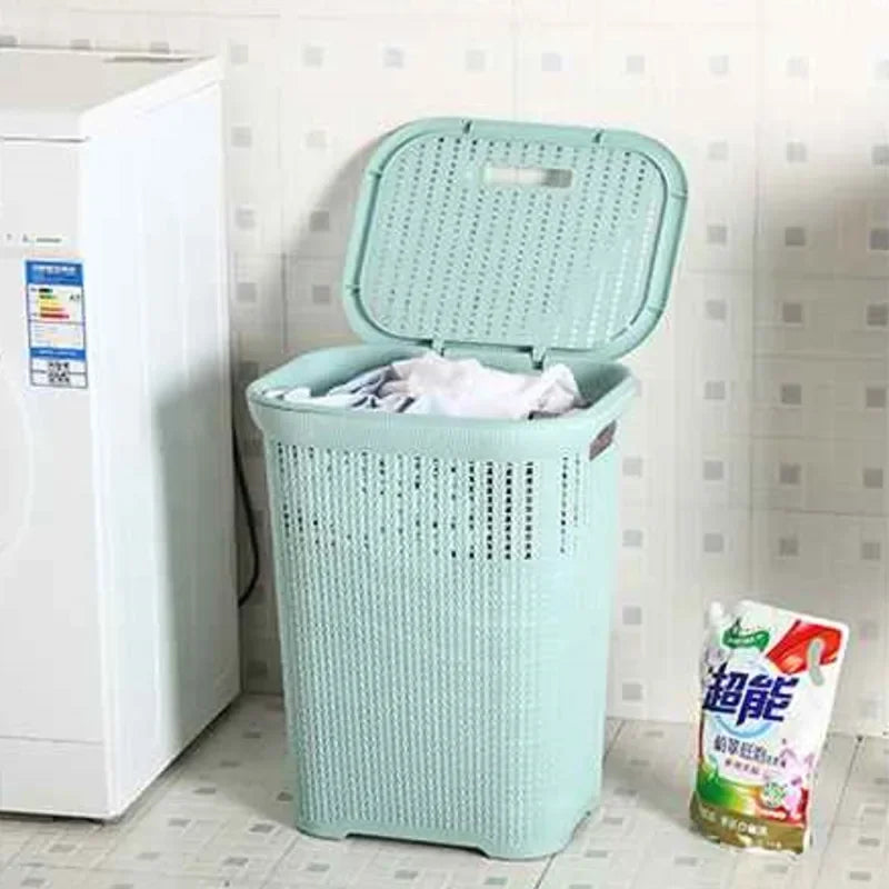 Nordic Wind Plastic Home Bathroom Laundry Basket Living Room Multi-purpose Toy Basket Bedroom Clothing Storage Basket