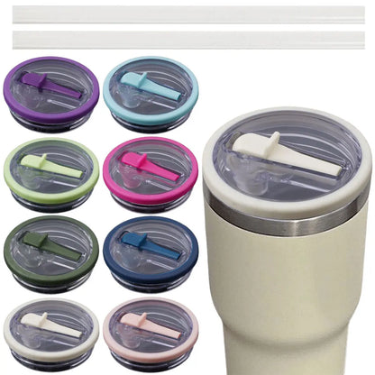 40 Oz Tumbler Flip Straw Lid Replacement Fit For Stanley Quencher Spill Proof Resistant Tumbler Lids Straw Cap for Stanley Cup